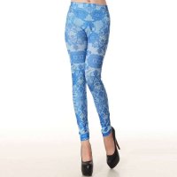 千秋度QianQiu .Du牛仔印花裤(均码)tc8001