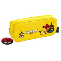 广博(guangbo)AB5417 愤怒的小鸟大容量棉布笔袋 可爱创意学生帆布铅笔袋(黄)单个装