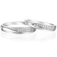 艾瑞卡 925纯银戒指  天长地久 微镶戒指 女款14号