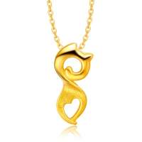 CTF[新品]周大福年青专区CoCo Cat优雅猫足金黄金吊坠CR 335