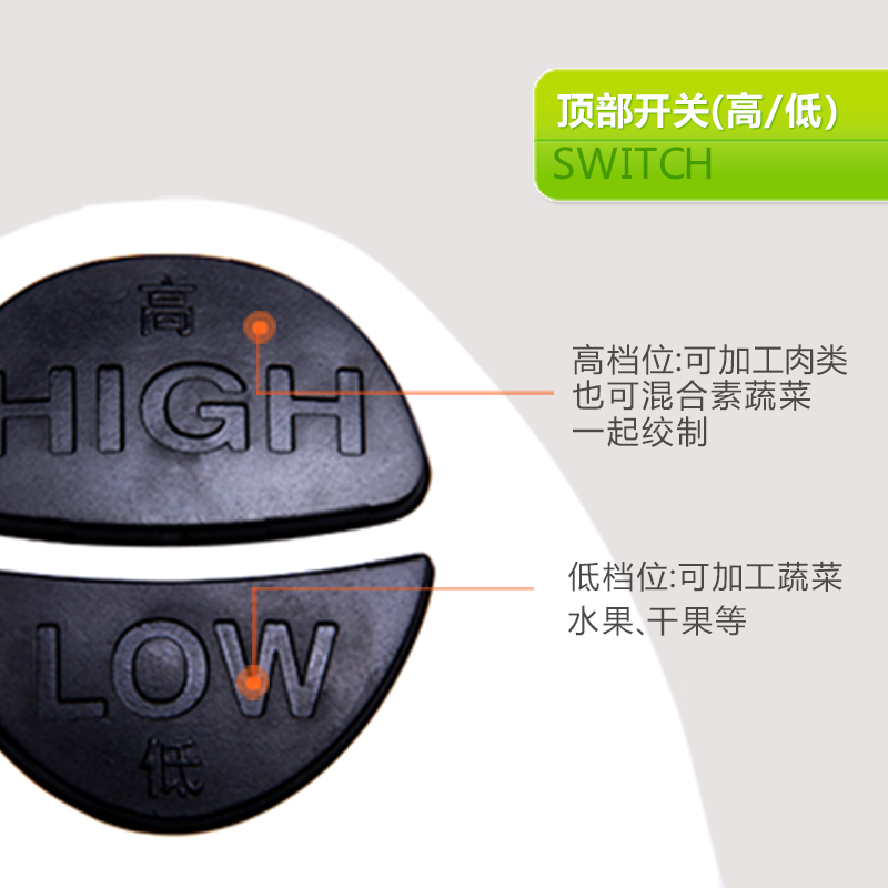 利仁(Liven)辅食料理机LL-A料理机 快速出料 安全材质 多功能辅食料理机 菜馅机 304不锈钢刀头