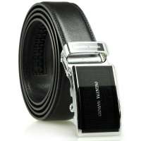 卓凡尼·华伦天奴男士简约系列头层牛皮自动扣皮带8141611310黑色