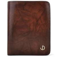 范伯伦vandoren 高档头层牛皮男士钱包真皮短款竖款钱夹VY275-02N啡色