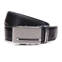 pouch kan时尚男士牛皮自动皮带A231017黑色