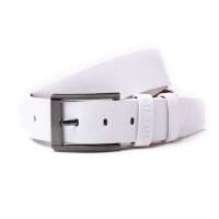 pouch kan时尚男士牛皮针扣皮带N2150066白色
