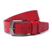 pouch kan时尚男士牛皮针扣皮带N2150067红色