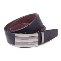 pouch kan商务男士牛皮自动扣皮带A2150074黑色