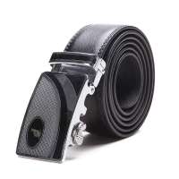  pouch kan商务男士牛皮自动扣皮带A231016黑色