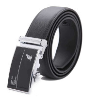  POUCH KAN 男款商务休闲牛皮自动扣皮带A351050黑色