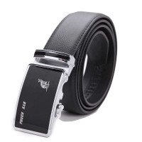  POUCH KAN 男款商务休闲牛皮自动扣皮带A351046黑色