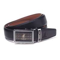  POUCH KAN商务男士牛皮自动扣皮带A2130008黑色