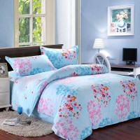 红瑞典雅高支斜纹四件套 樱桃细雨(200*230)