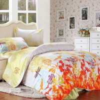 红瑞典雅高支斜纹四件套 清新怡然(200*230)