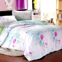 红瑞典雅高支斜纹四件套 蹄莲飘香(200*230)