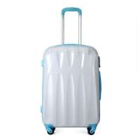 aircross中性款白色TSA锁菱形纹拉杆箱 20寸A32001-20