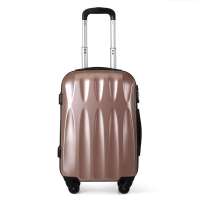 aircross中性款香槟色TSA锁菱形纹拉杆箱 20寸A32003-20
