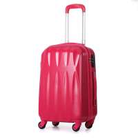 aircross中性款红色TSA锁菱形纹拉杆箱 20寸A32004-20