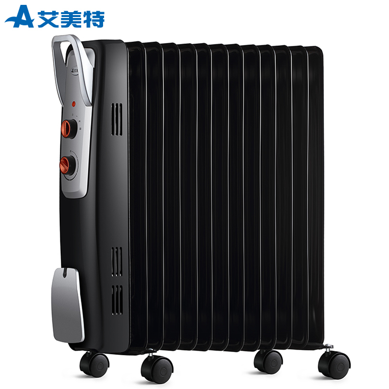 艾美特(Airmate)取暖器 HU1312-W 13片145mm加宽叶片 2500W大功率 倾倒断电 油汀 家用电暖器