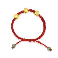 潮宏基 官方正品-smiley系列-微笑.串烧-足金-足金/黄金手链/手绳