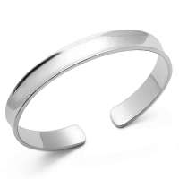 宝萃银楼 光面S999千足银纯银手镯手环