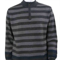 海尔曼斯男士半拉链长袖羊毛衫B159B48