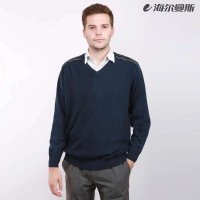 海尔曼斯男士V领长袖羊毛衫B166D41
