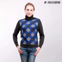 海尔曼斯女士堆堆领修身羊毛衫B483B23