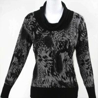 海尔曼斯女士堆堆领长袖羊毛衫B904B23