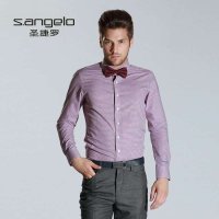 报喜鸟集团旗下 男装S.angelo商务休闲长袖格子衬衫