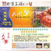 梁子牌梁子湖大闸蟹礼券668型五对装