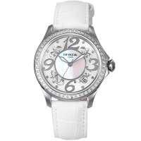 尼维达NIVADA时尚印花石英皮带女士手表LQ8018-306215