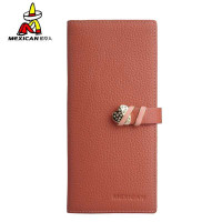 稻草人优雅镶钻真皮女士长款钱包0D830058LC-01粉红