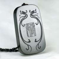 玖品缘漆黑上品特级珍藏和田玉黑碧玉籽料钟馗牌子权威鉴定