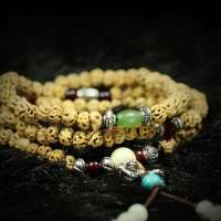 玖品缘原创民族风女手饰108颗天意子小如意菩提子碧玉手链念珠