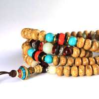 玖品缘 原创女手饰民族风上品天竺血丝龙珠菩提子108手链串念珠