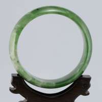 玖品缘新疆和田玉碧玉籽料手镯 61.5# 附鉴定证书