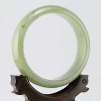 玖品缘新疆和田玉青白玉手镯60# 附权威鉴定证书