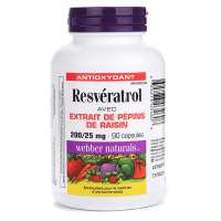 伟博Webber Naturals白藜芦醇和葡萄籽提取物复合胶囊80g/瓶