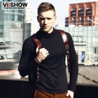 viishow男士欧美风潮高领针织线衫ZC084