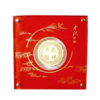 梦克拉千足金铸金月饼摆件 花好月圆(圆)
