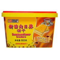 菲律宾进口食品 Sunflower向日葵饼干 香橙味夹心薄饼800g