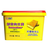 菲律宾进口食品 Sunflower向日葵饼干 柠檬味夹心薄饼800g