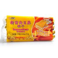 菲律宾进口食品 Sunflower向日葵饼干 橙味夹心薄饼 270g