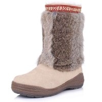 ST.CHIC琪珂 都市时尚牛反毛+兔毛女士中靴A22F39007M