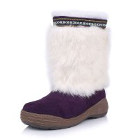 ST.CHIC琪珂 都市时尚牛反毛+兔毛女士中靴A22F39008M