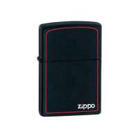 Zippo打火机 黑色哑漆框打火机218ZB