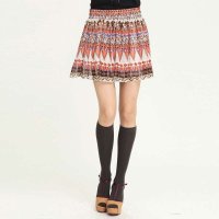 艾夫斯 女名族印花短裙21212229003