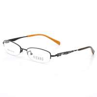 亿超眼镜架半框金属合金镜架女款FB6004 黑色