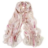 丝界(SIGI)春之魅   2013秋冬新款100%桑蚕丝围巾 长款银丝印花防晒丝巾 空调披肩围巾 9号色