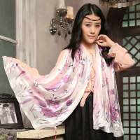 丝界(SIGI)春之魅   2013秋冬新款100%桑蚕丝围巾 长款银丝印花防晒丝巾 空调披肩围巾 12号色